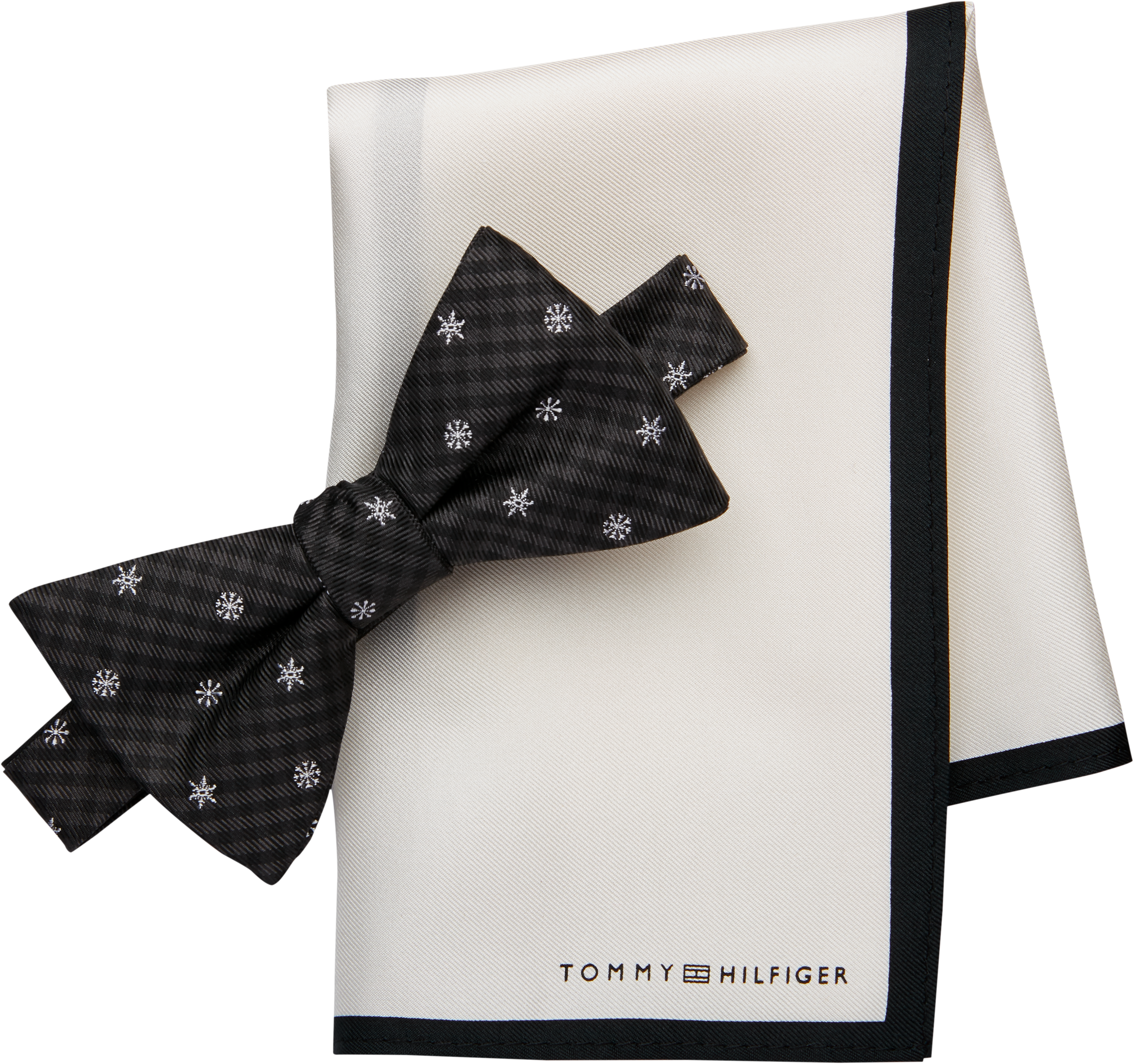 tommy hilfiger bow tie and pocket square set