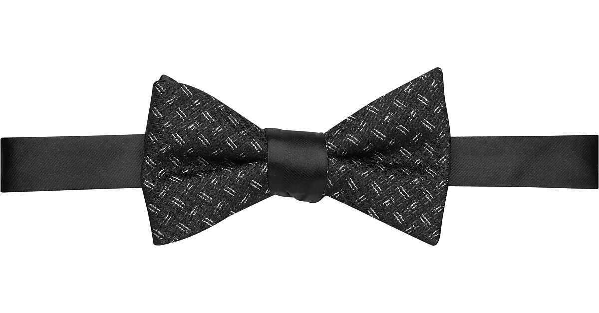 Calvin Klein Black Woven PreTied Bow Tie Men's Featured Men's
