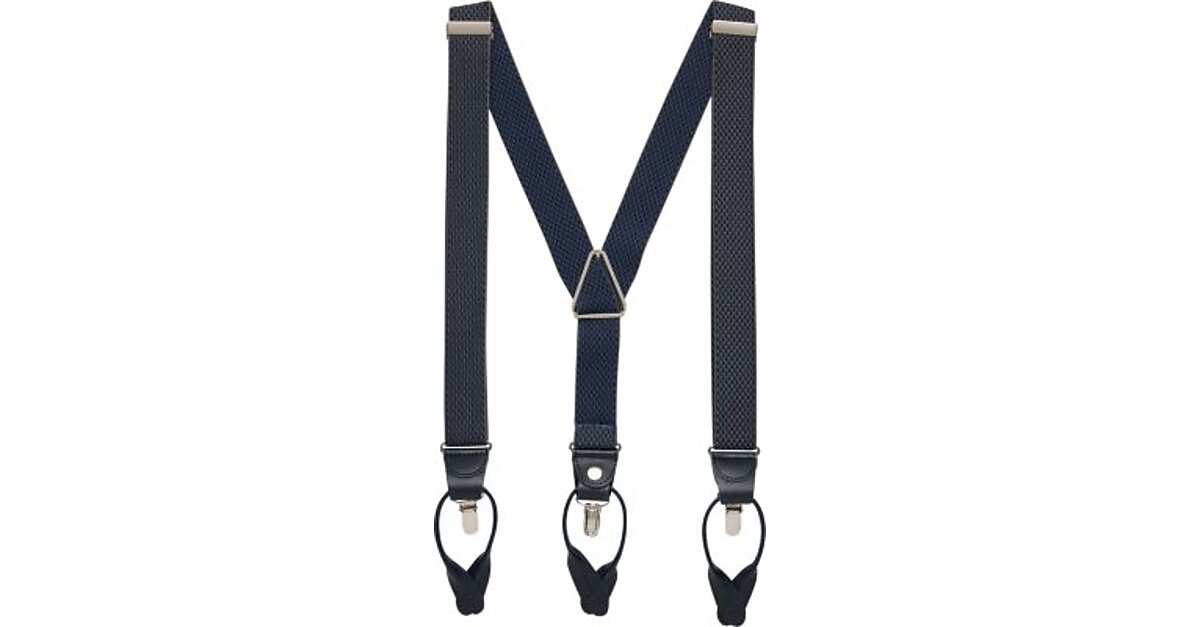 Egara Navy Diamond Convertible Suspenders - Men's Accessories | Men's ...