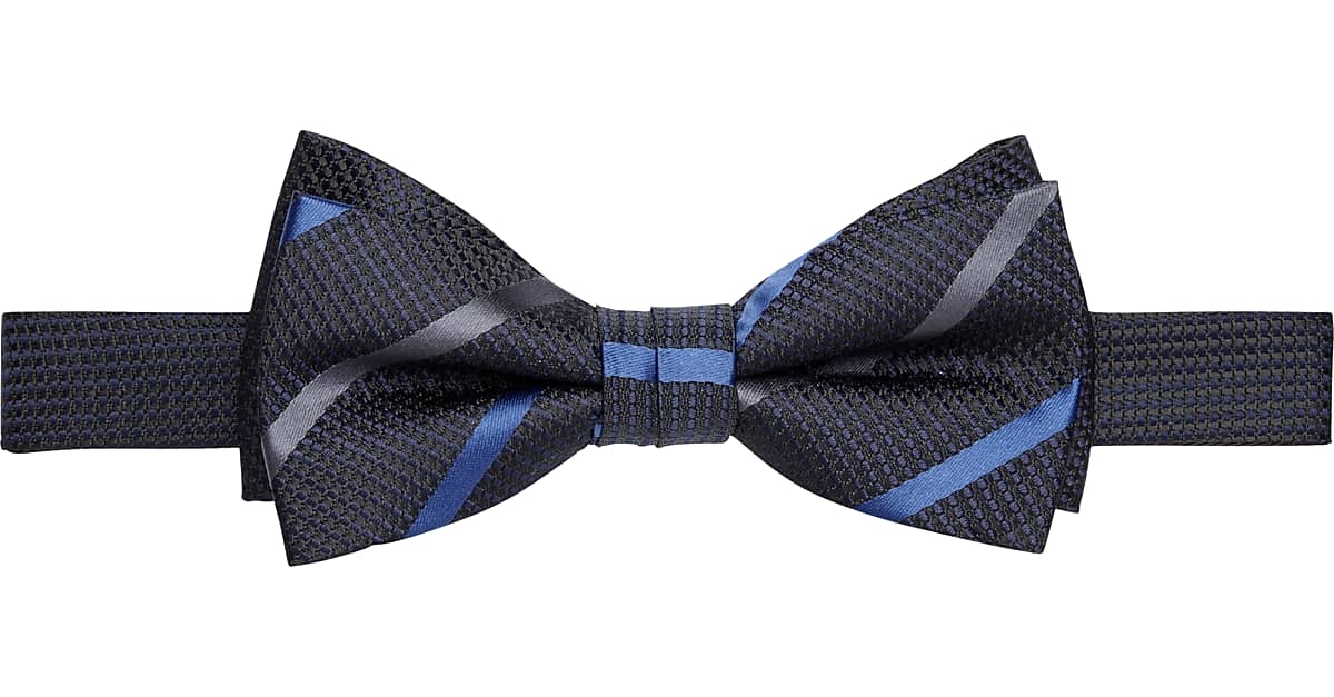 Calvin Klein Navy Stripe Small PreTied Bow Tie Men's Men's Wearhouse