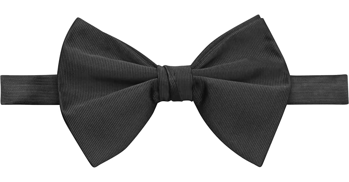 MENS TEXTURED BLACK  BOW TIE PRE TIED  SUITABLE FOR PROM-CRUISE-WEDDING NEW! 