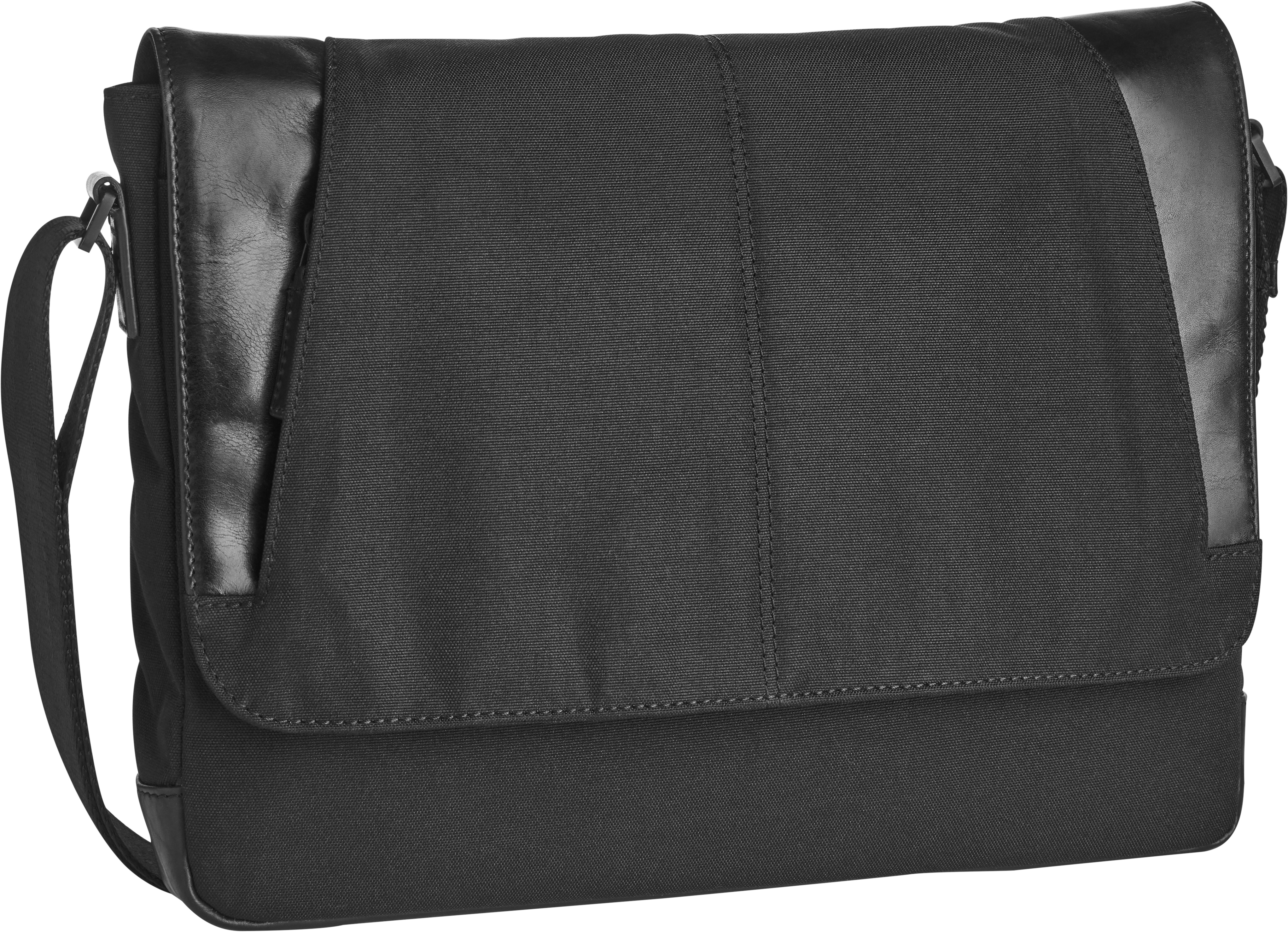 black canvas messenger bag