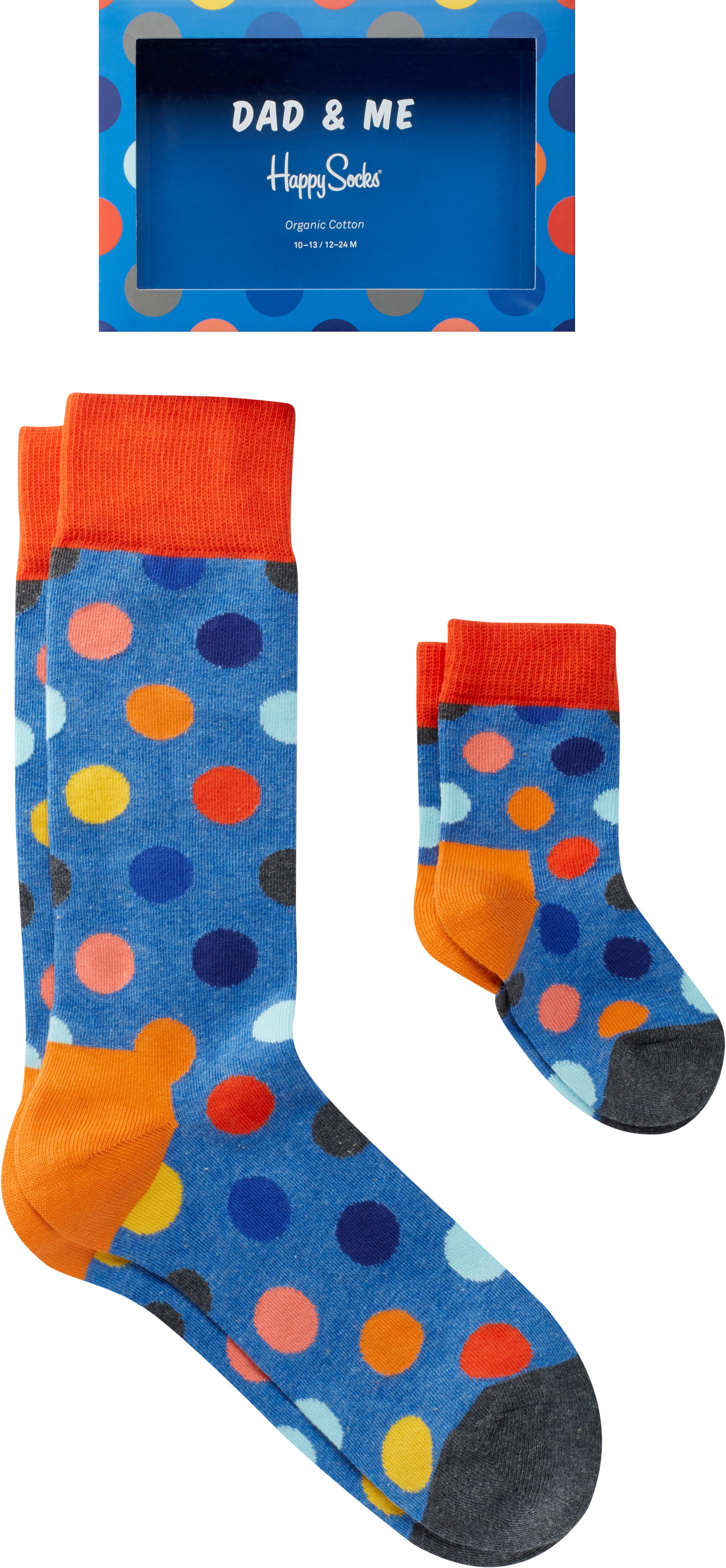 Happy Socks Dad Me Blue Polka Dot Socks 2 Pack Set Men S Accessories Men S Wearhouse