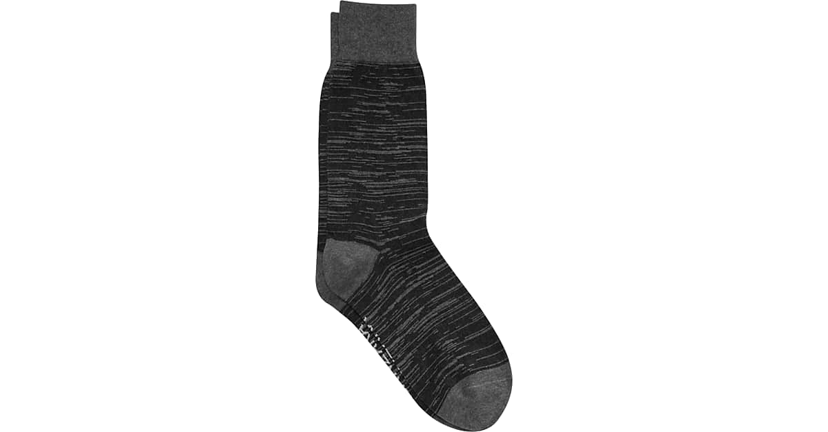 Zanzara Charcoal Stripe Socks, 1 Pair - Men's Sale | Men's Wearhouse