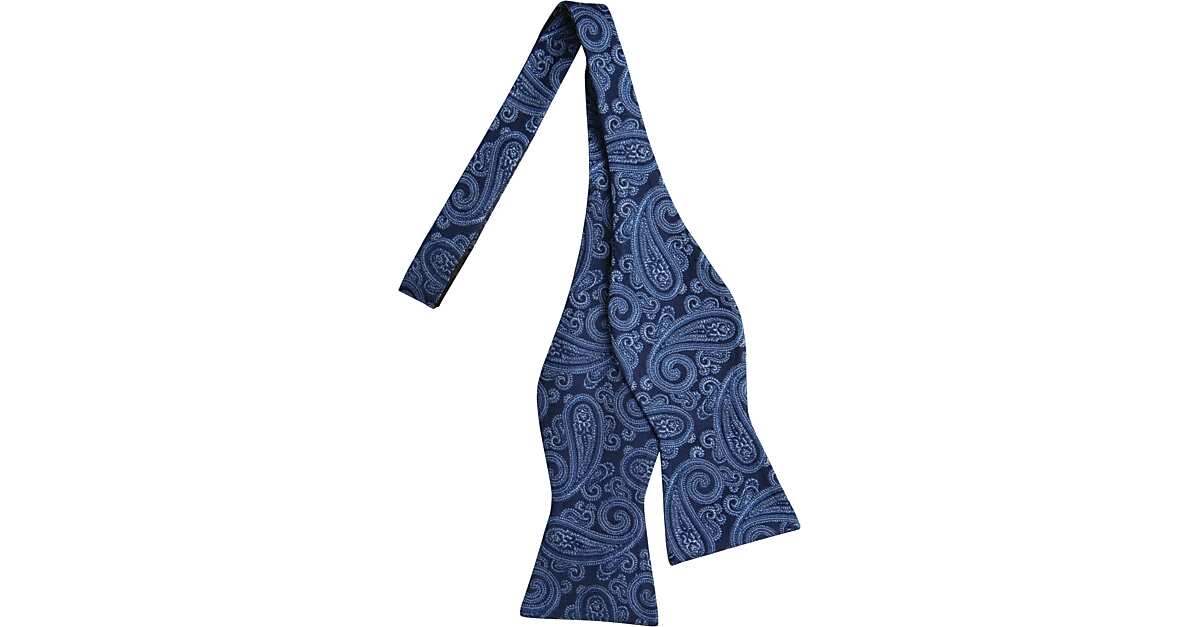 Joseph Abboud Blue Paisley Silk SelfTie Bow Tie Men's Accessories