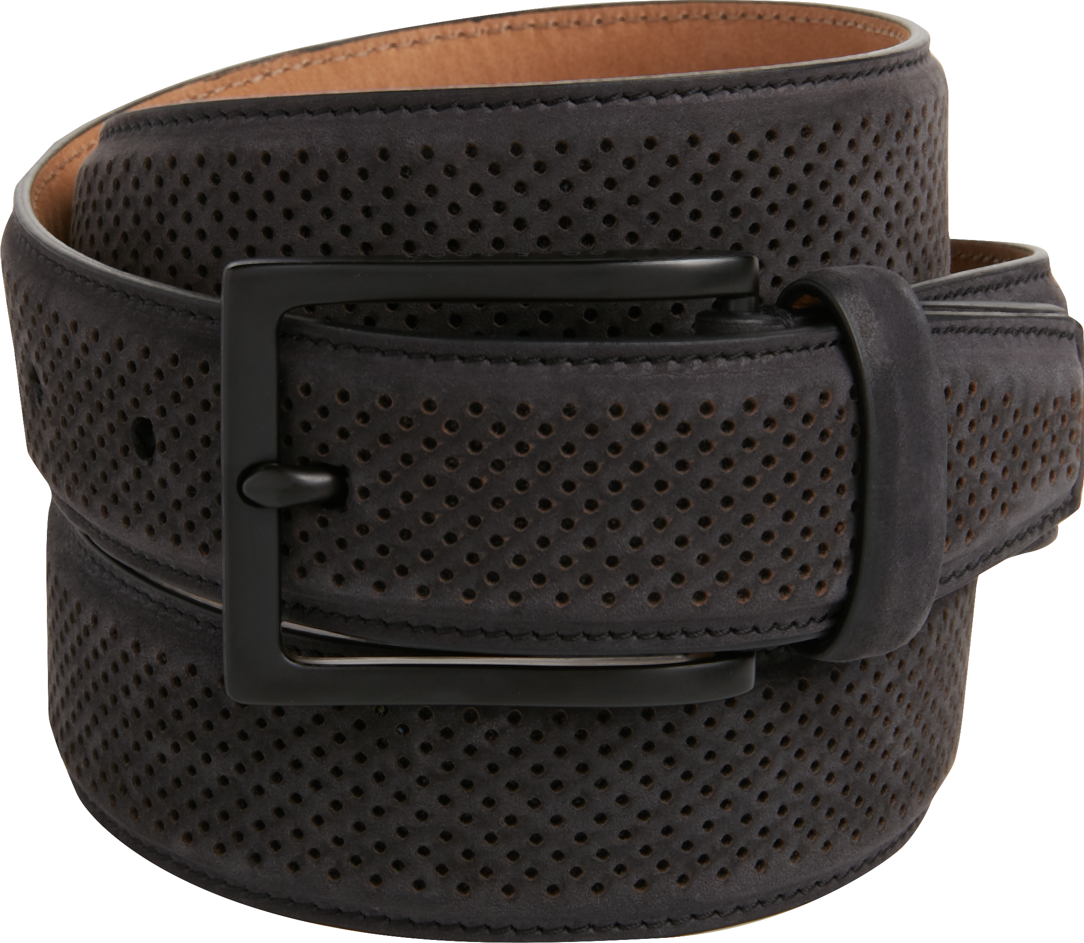 Cole Haan Black Suede Tooled Belt - Men's Sale | Men's Wearhouse