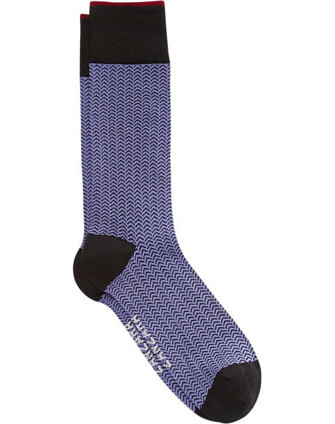 Zanzara Purple & Black Chevrons Socks, 1 Pair - Men's Accessories | Men ...