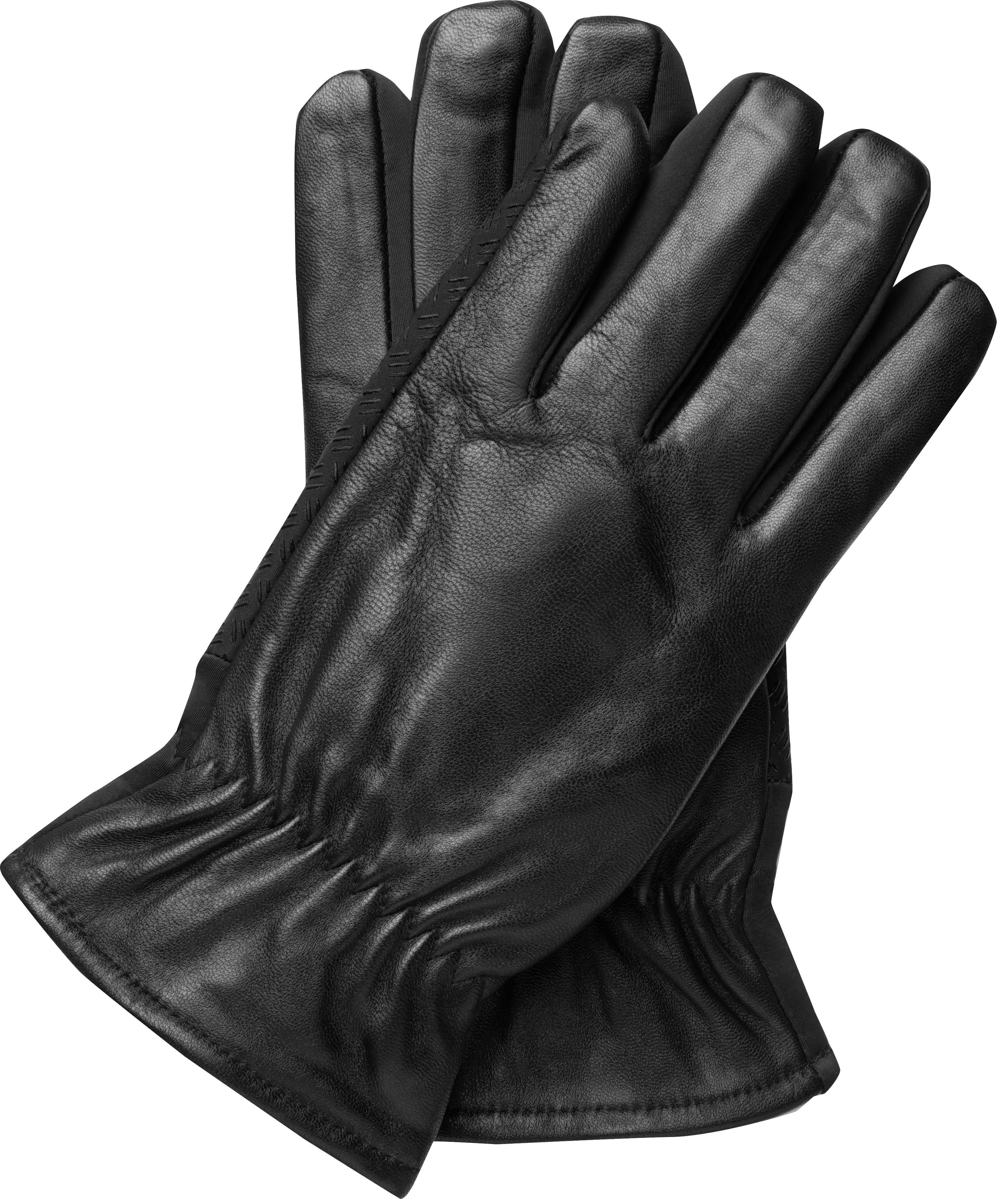 mens black leather gloves