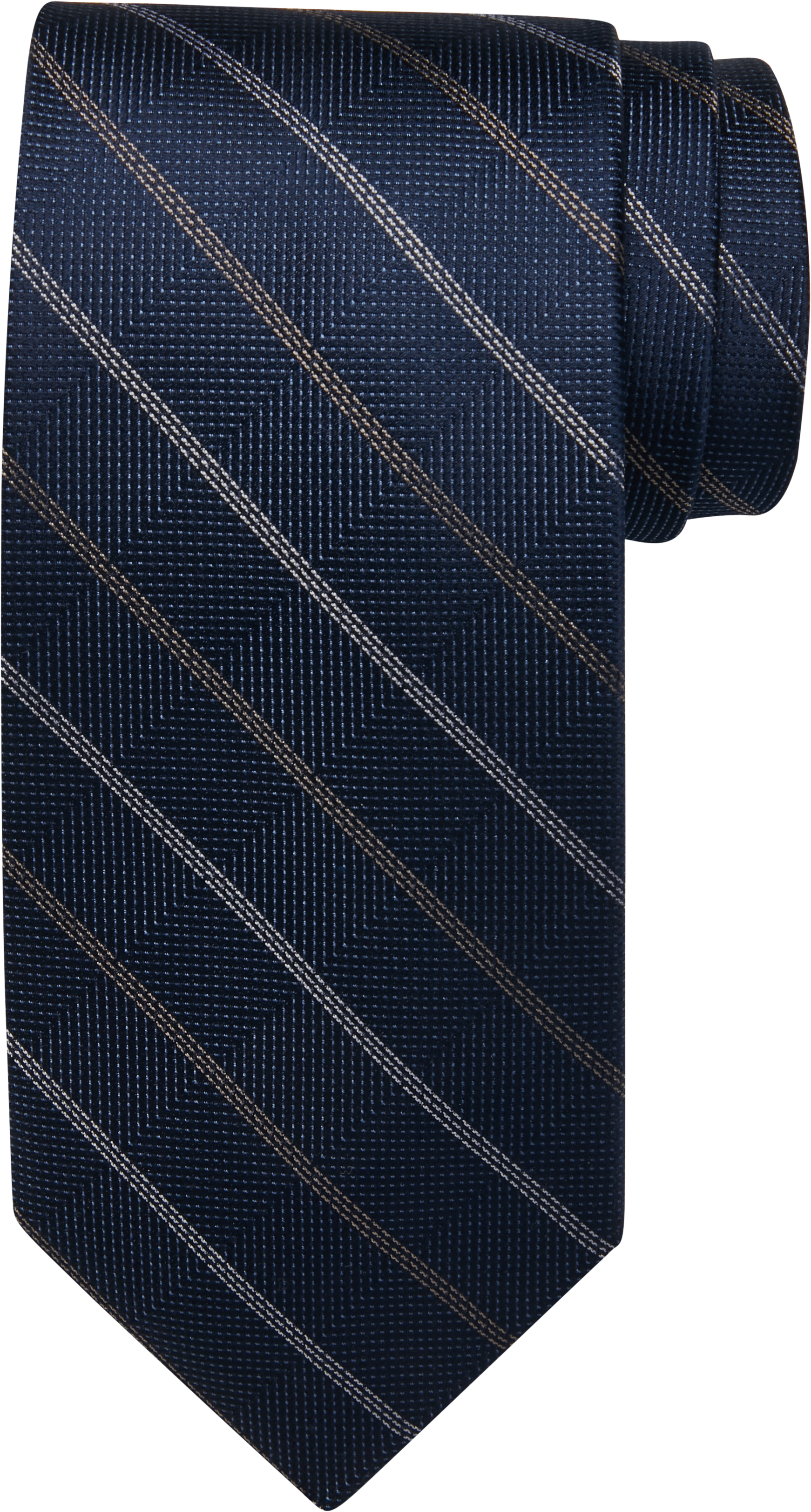 Michael Kors Navy Stripe Narrow Tie - Men's Brands | Men's Wearhouse