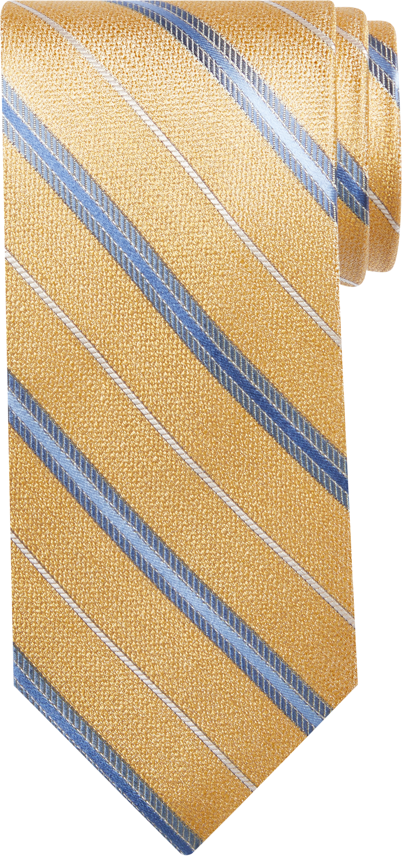 Pronto Uomo Narrow Tie, Blue & Yellow Stripe - Men's Accessories | Men ...