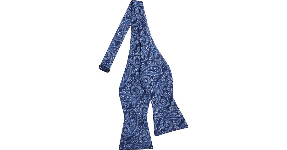 Joseph Abboud Navy & Blue Paisley SelfTie Bow Tie Men's Big & Tall