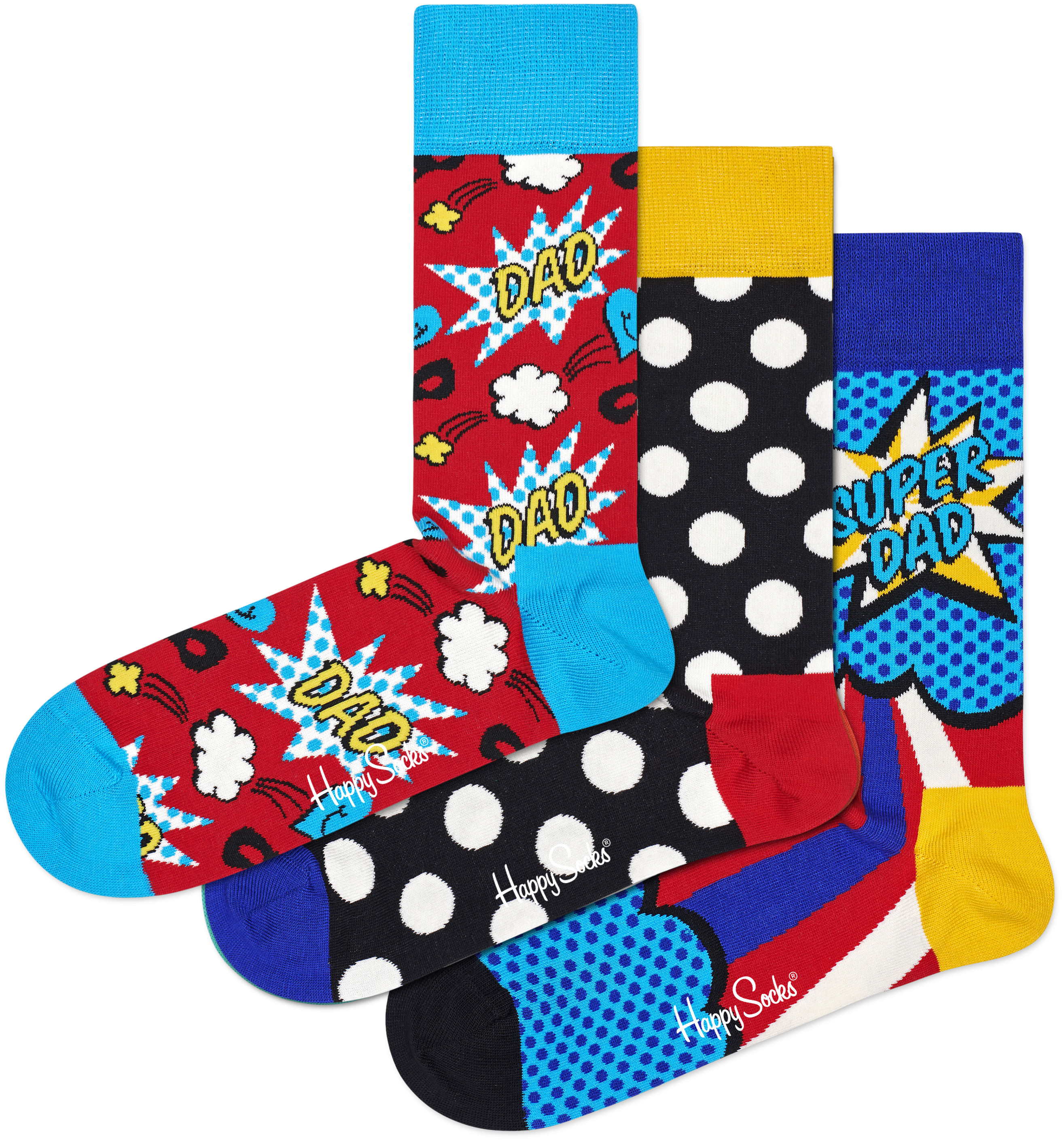 Happy Socks Fathers Day Super Dad Gift 