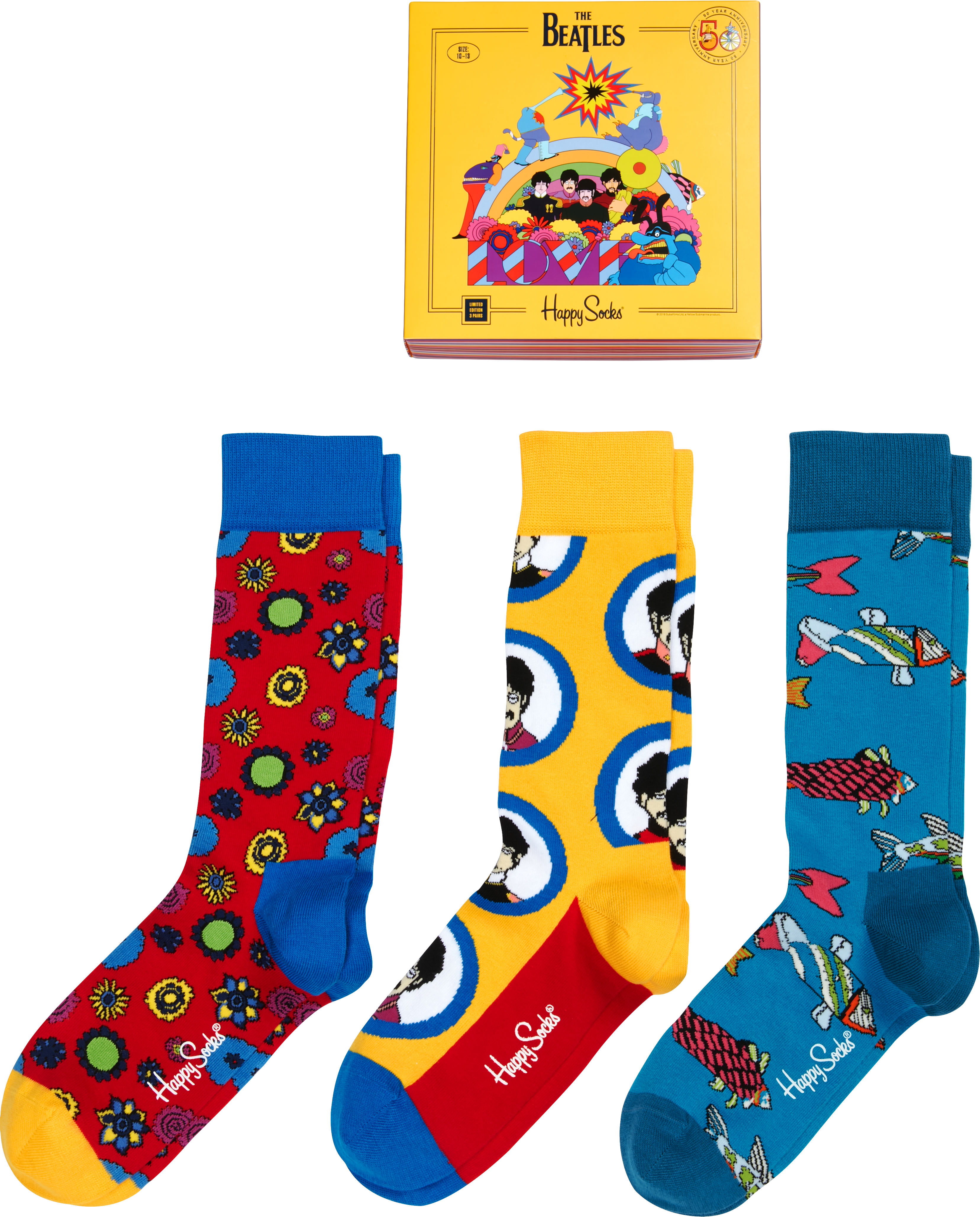 Happy Socks Beatles Gift Box 3 Pack Men S Accessories Men S Wearhouse