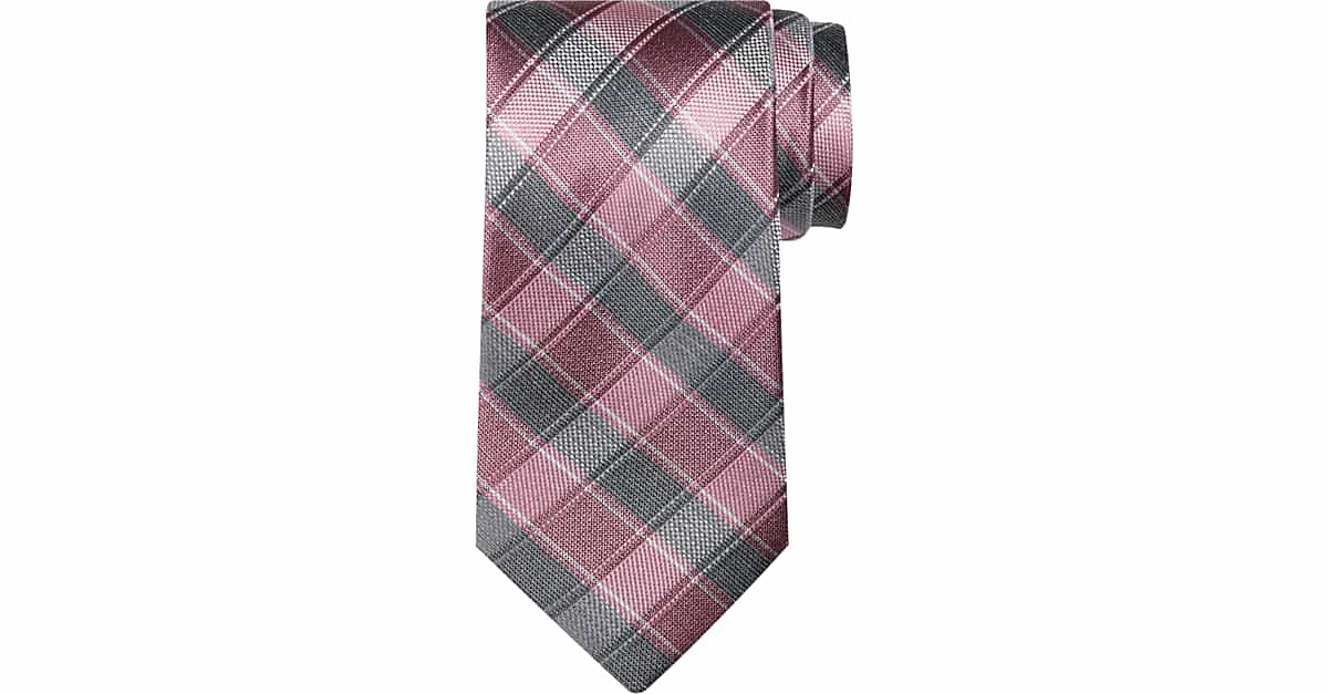 Michael Kors Narrow Tie, Pink Check - Men's Brands | Men's Wearhouse