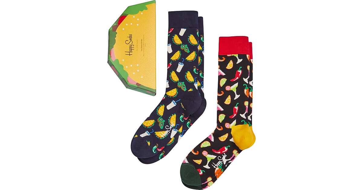 Happy Socks Taco Socks 2 Pack Men S Accessories Men S Wearhouse