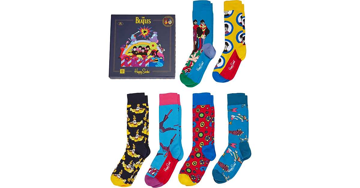 Happy Socks The Beatles Socks Gift Set, 6 Pack - Men's Sale 