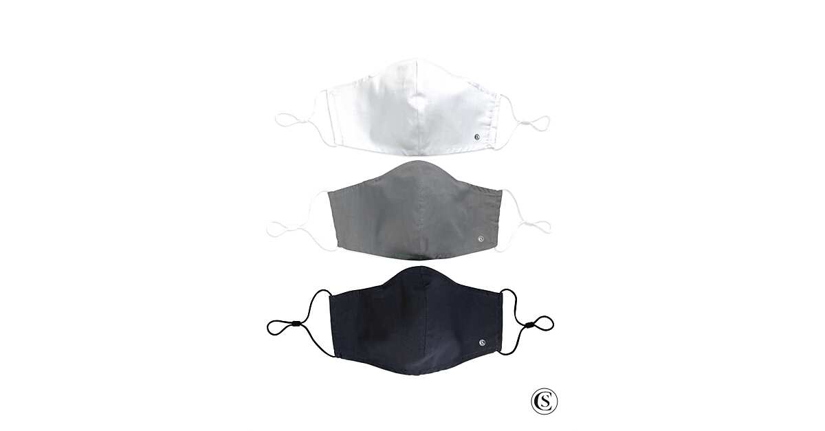 Con.Struct Black, White, & Gray Face Masks, 3Pack Men's Men's