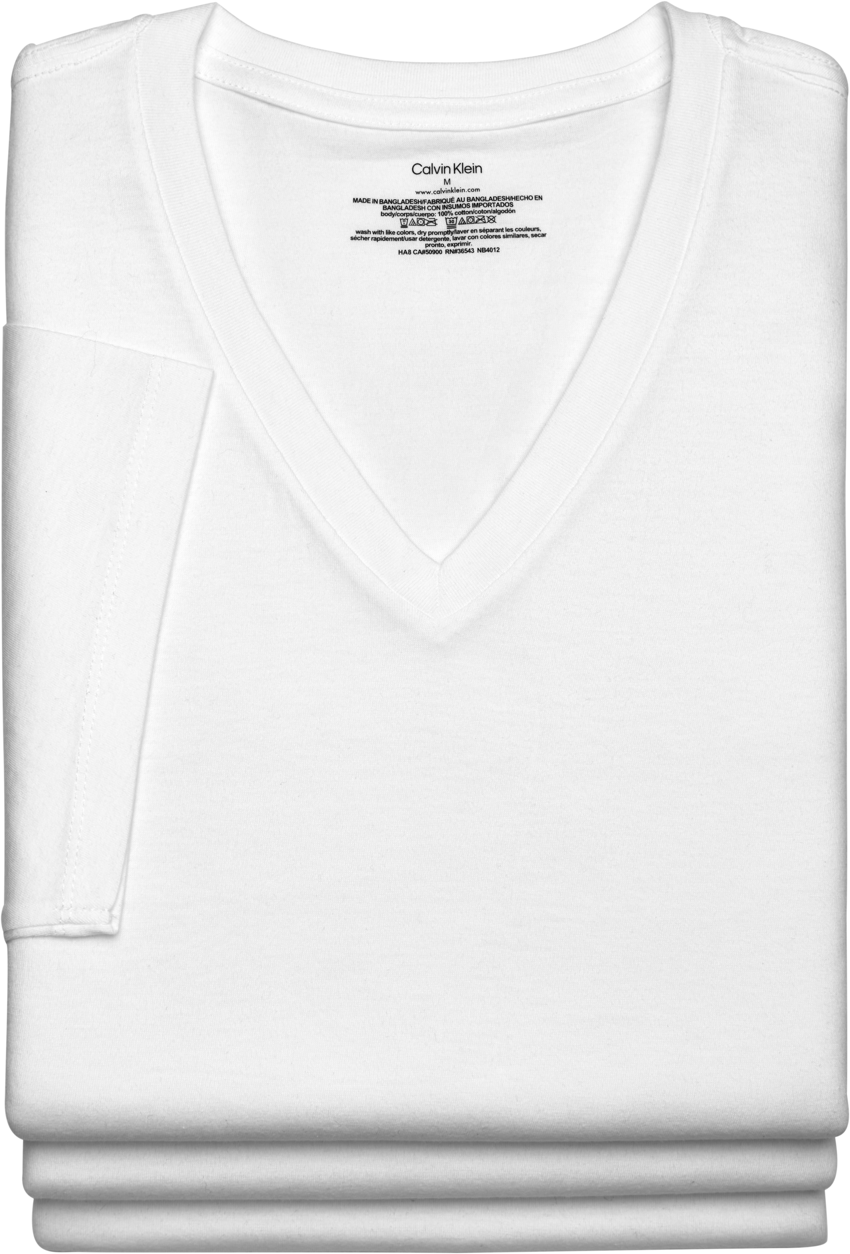 Calvin klein white v neck best sale t shirt