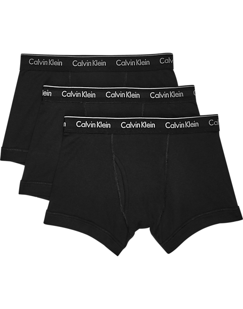 Calvin Klein Classic Fit Cotton Trunks 3-Pack, Black - Men's Sale | Men's  Wearhouse