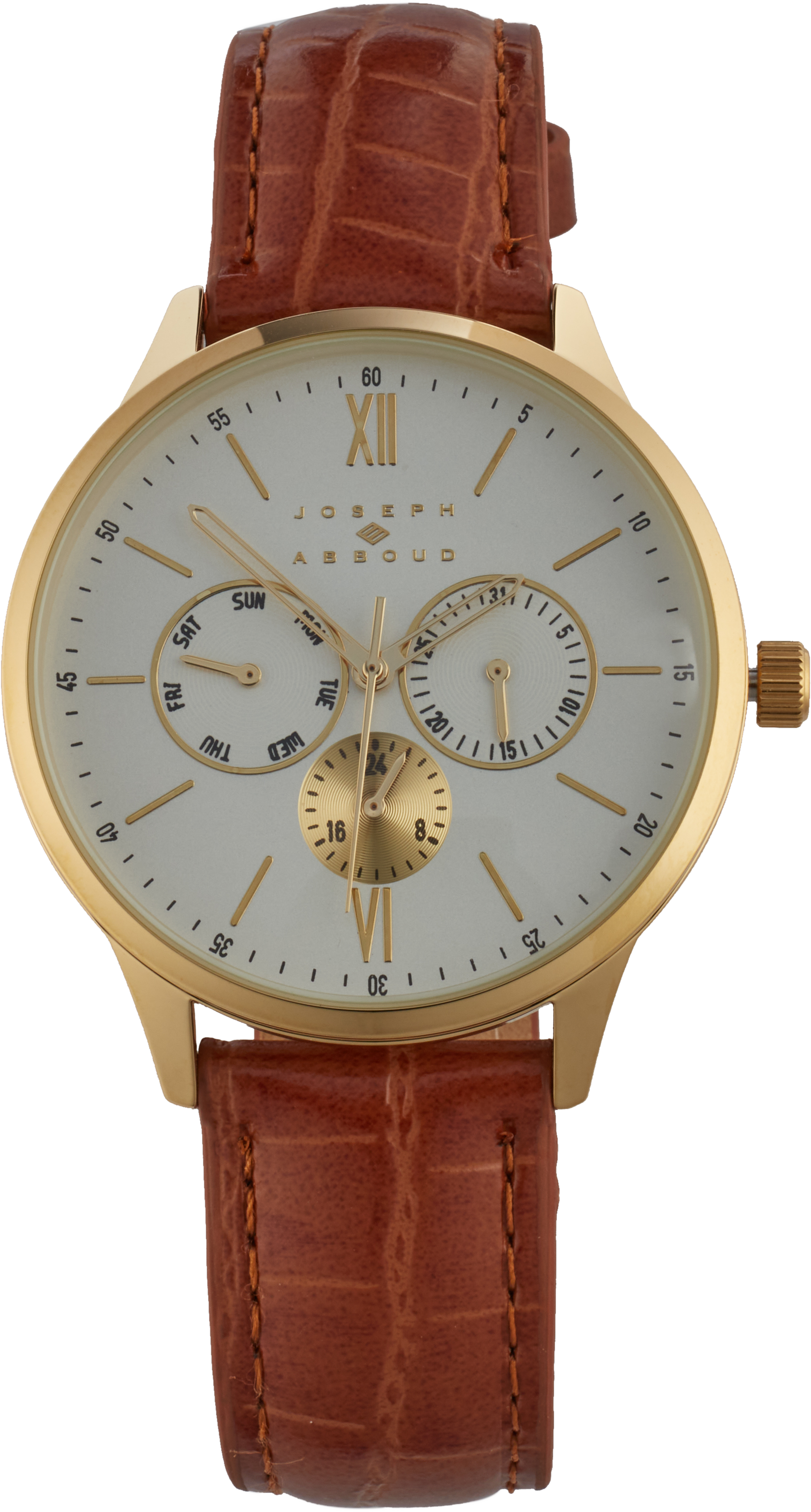 Joseph Abboud Watch Gold Brown Hamilton Place