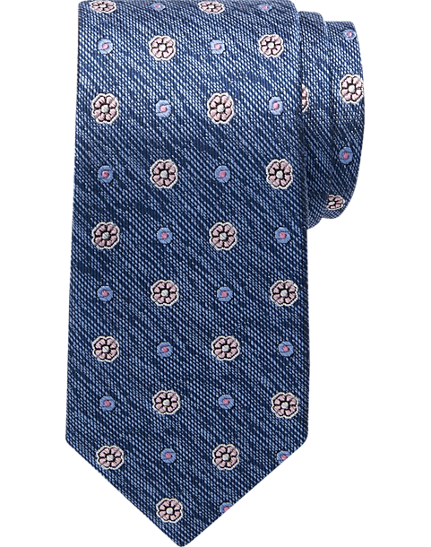 Joseph Abboud Narrow Tie (Blue Floral Dot)