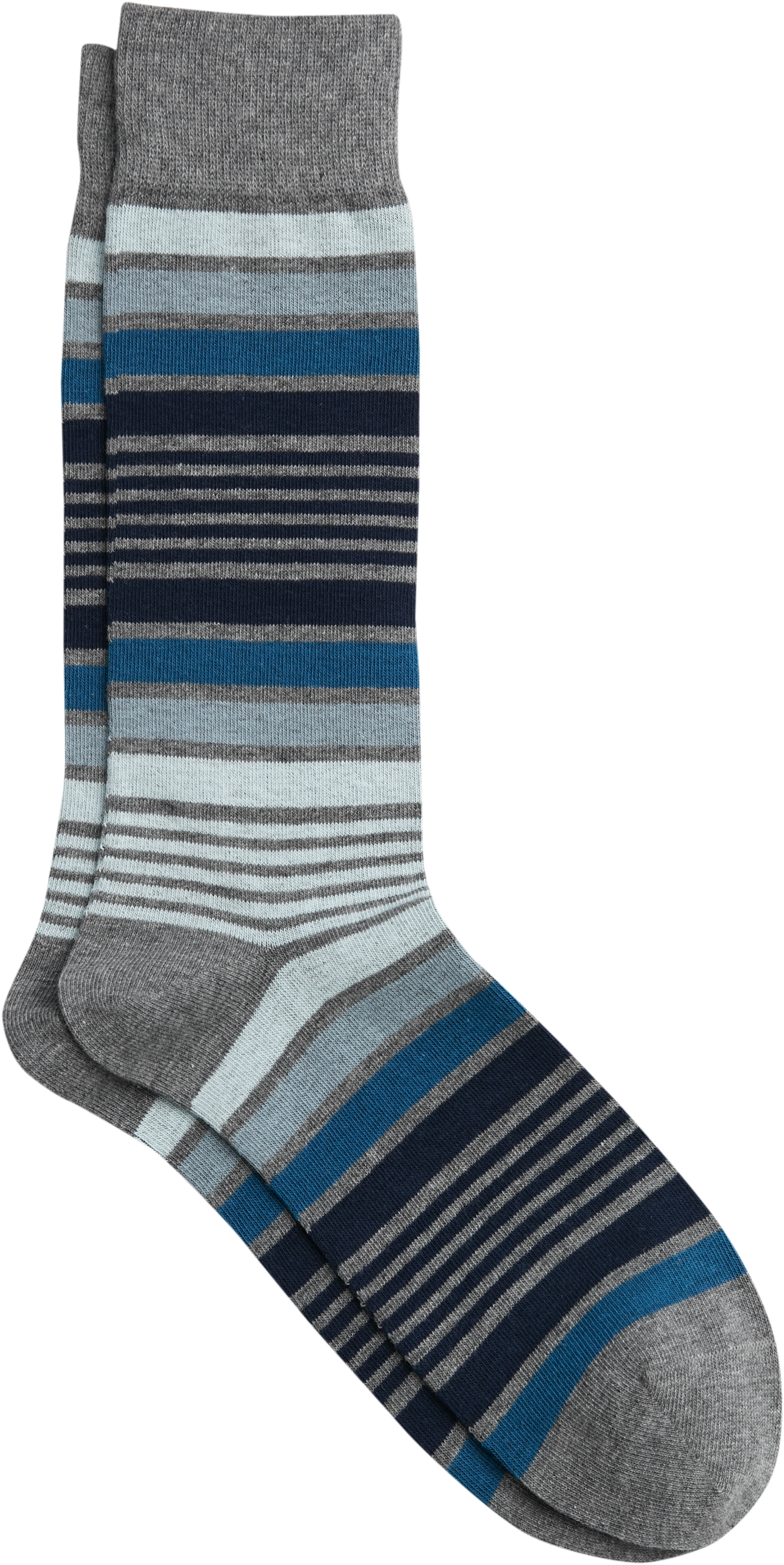 Egara Socks 1-Pair, Gray Stripe - Men's Accessories | Men's Wearhouse