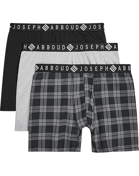 3-Pack Joseph Abboud Boxer Briefs (Gray & Black)