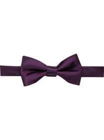 Mens Accessories - Egara Pre-Tied Formal Bow Tie, Dark Plum - Men's Wearhouse
