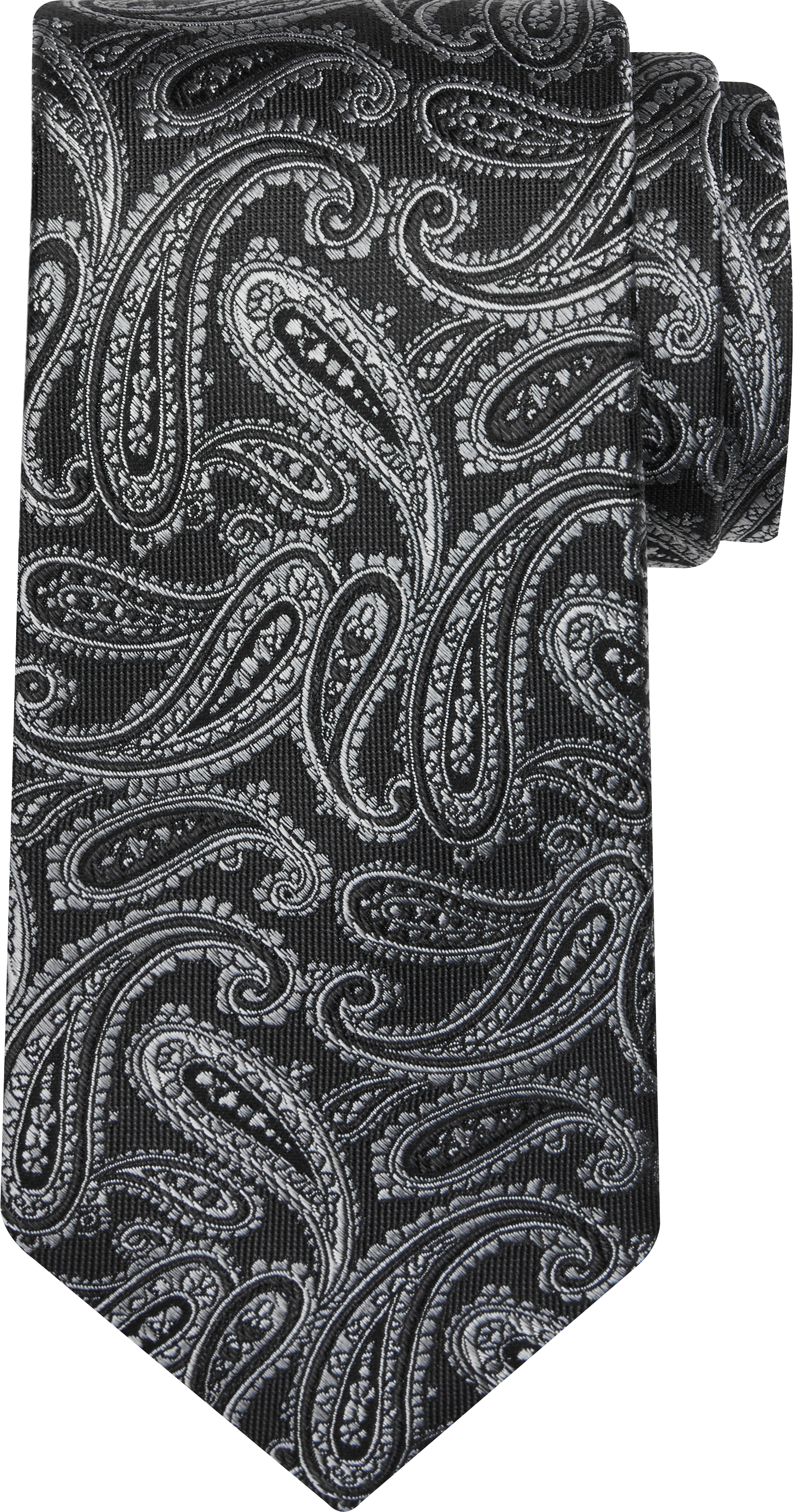 Pronto Uomo Narrow Tie, Black Paisley - Men's Featured | Men's Wearhouse