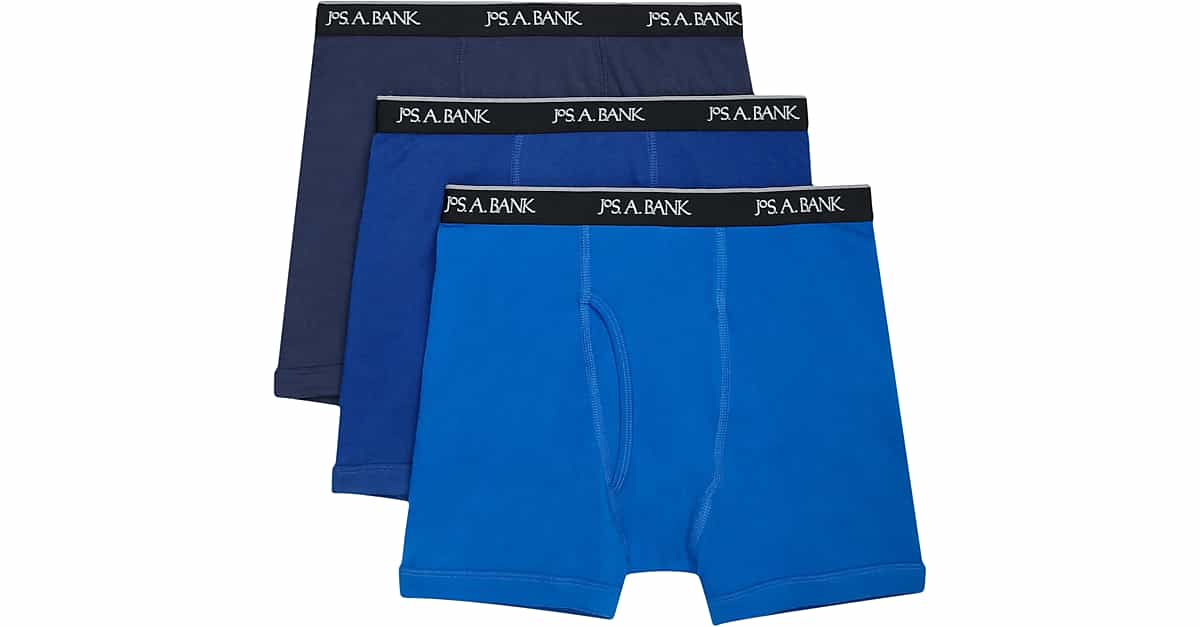 Frieed Mens Breathable Soft Cotton 3-Pack Underwear Solid Color Boxer Briefs