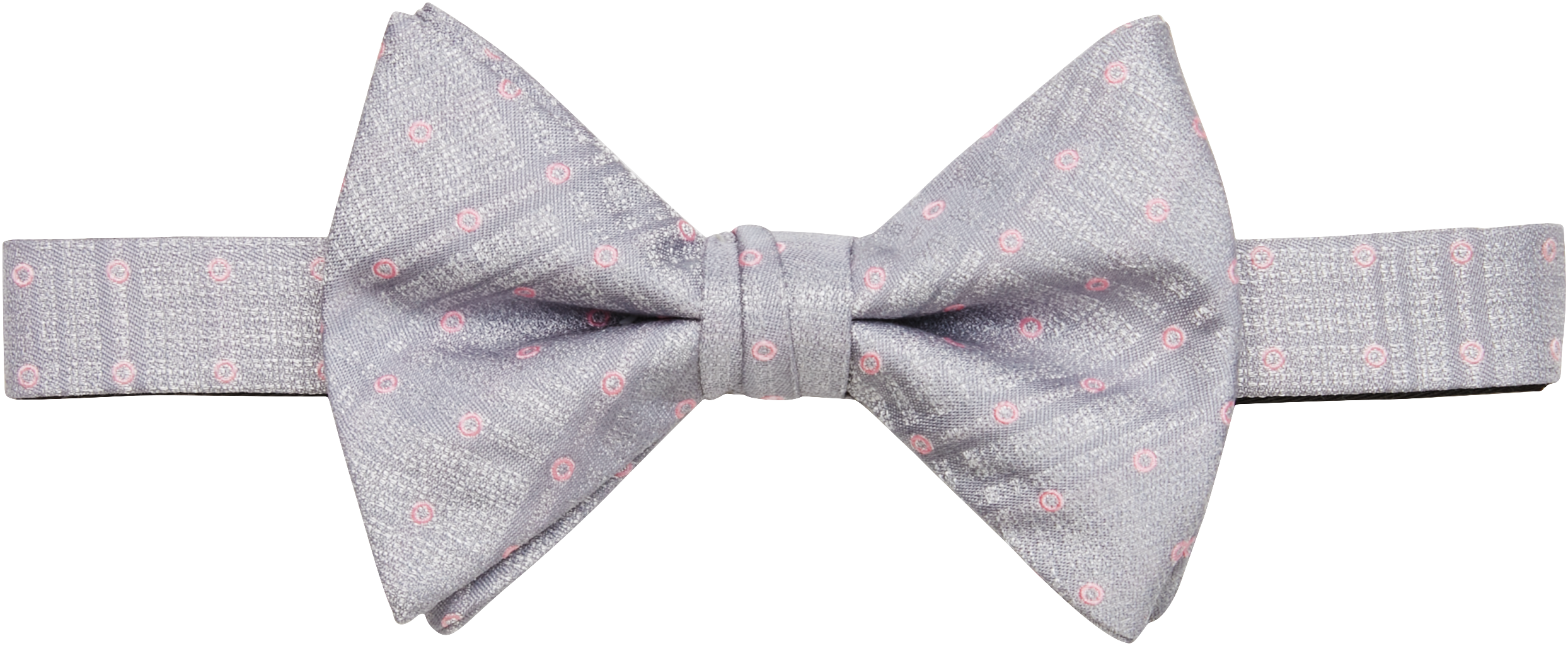Calvin Klein Pre-Tied Bow Tie, Silver & Pink Polka Dot - Men's Accessories  | Men's Wearhouse