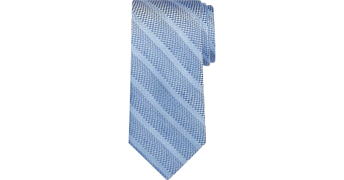 Pronto Uomo Narrow Tie, Blue Stripe - Men's Accessories | Men's Wearhouse