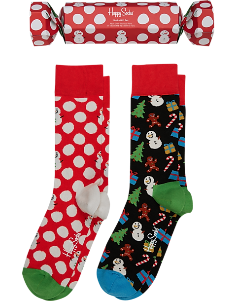 2-Pack Happy Socks Big Dot and Snowman Socks
