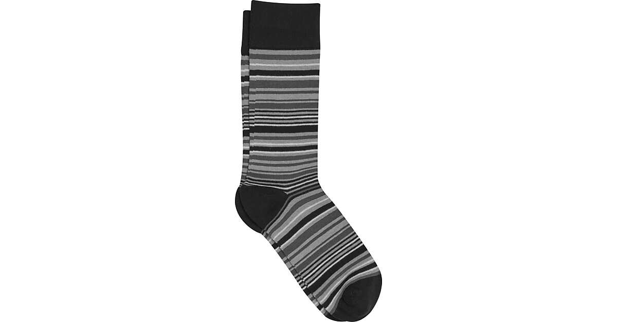 Egara Socks, Black Stripes - Men's Accessories | Men's Wearhouse