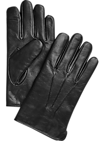 Mens - Joseph Abboud Leather Gloves, Black - Men's Wearhouse