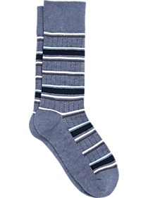Mens Socks, Accessories - Egara Socks, Heathered Denim Stripes - Men's Wearhouse