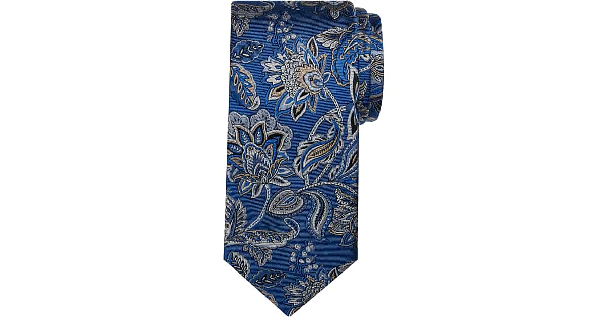 Pronto Uomo Narrow Tie, Navy Floral - Men's Featured | Men's Wearhouse