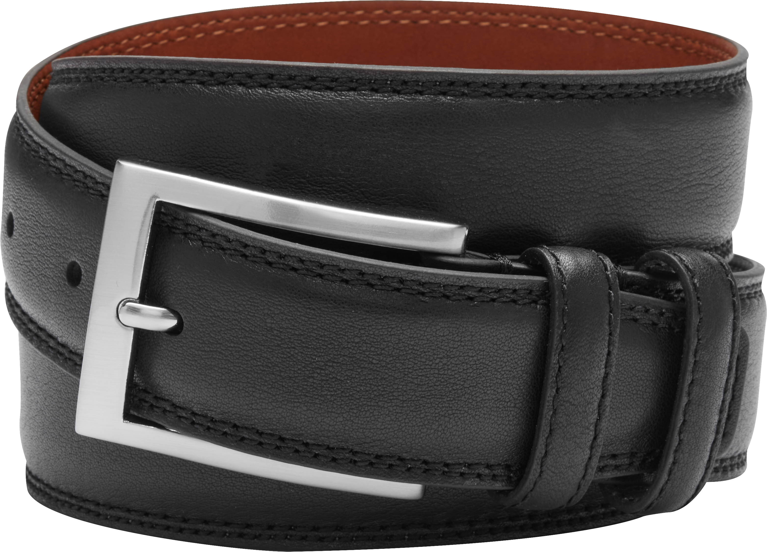 Black Formal Leather Belt - Sartolane