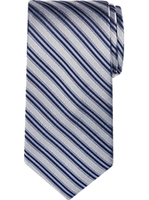 Awearness Kenneth Cole Narrow Tie, Silver Stripe