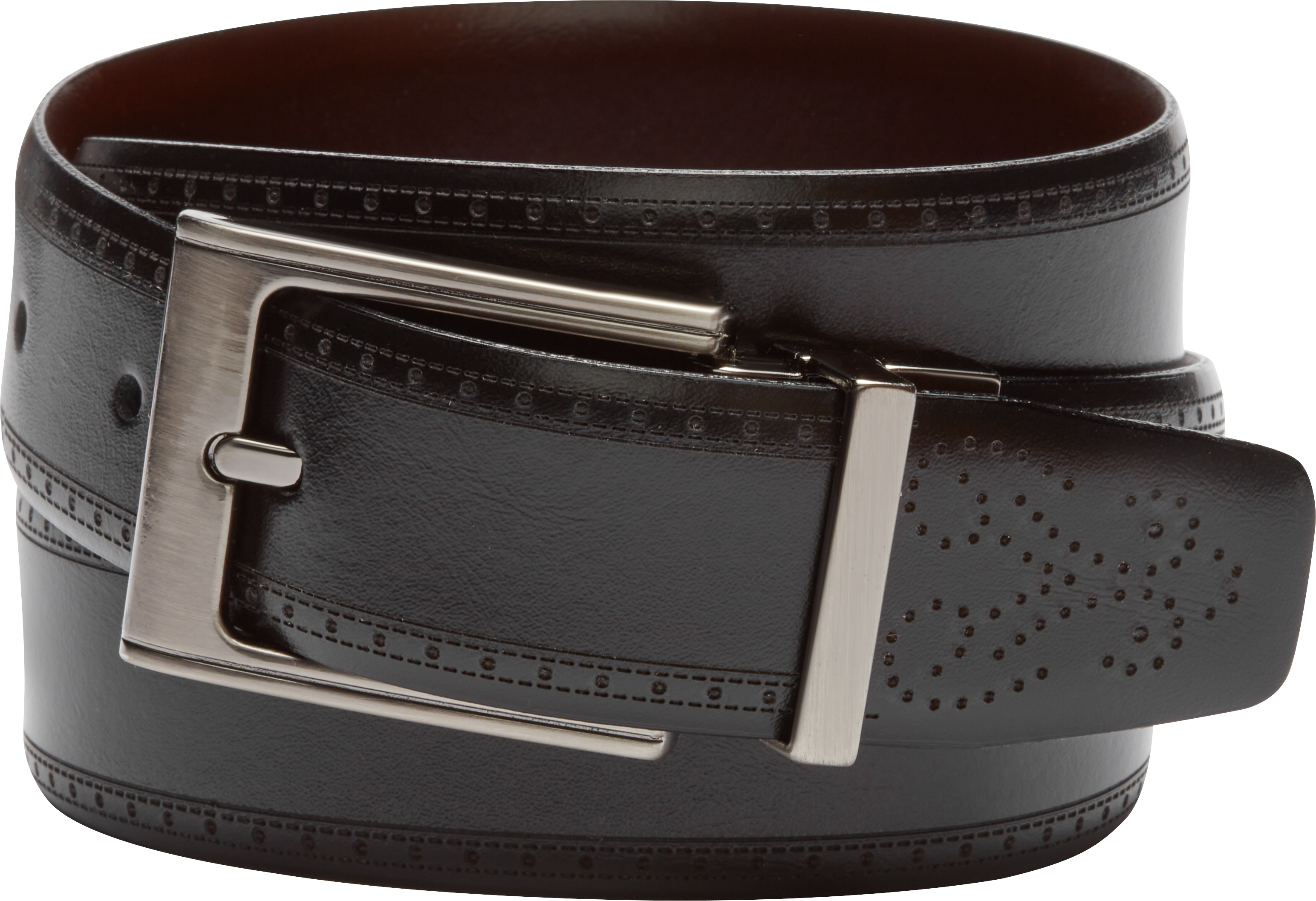 Egara Reversible Leather Belt, Black