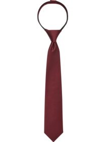 Egara Boys Zipper Tie, Burgundy