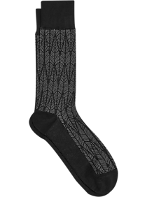 Mens 3 For $30 Socks, Clothing - Egara Socks, Black Patterned - Men's Wearhouse
