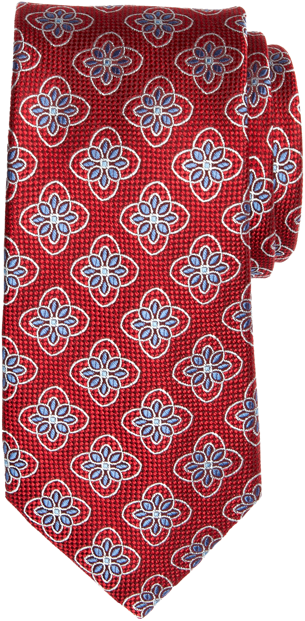 Joseph Abboud Narrow Tie, Red Textured Medallion - Men's Featured | Men ...