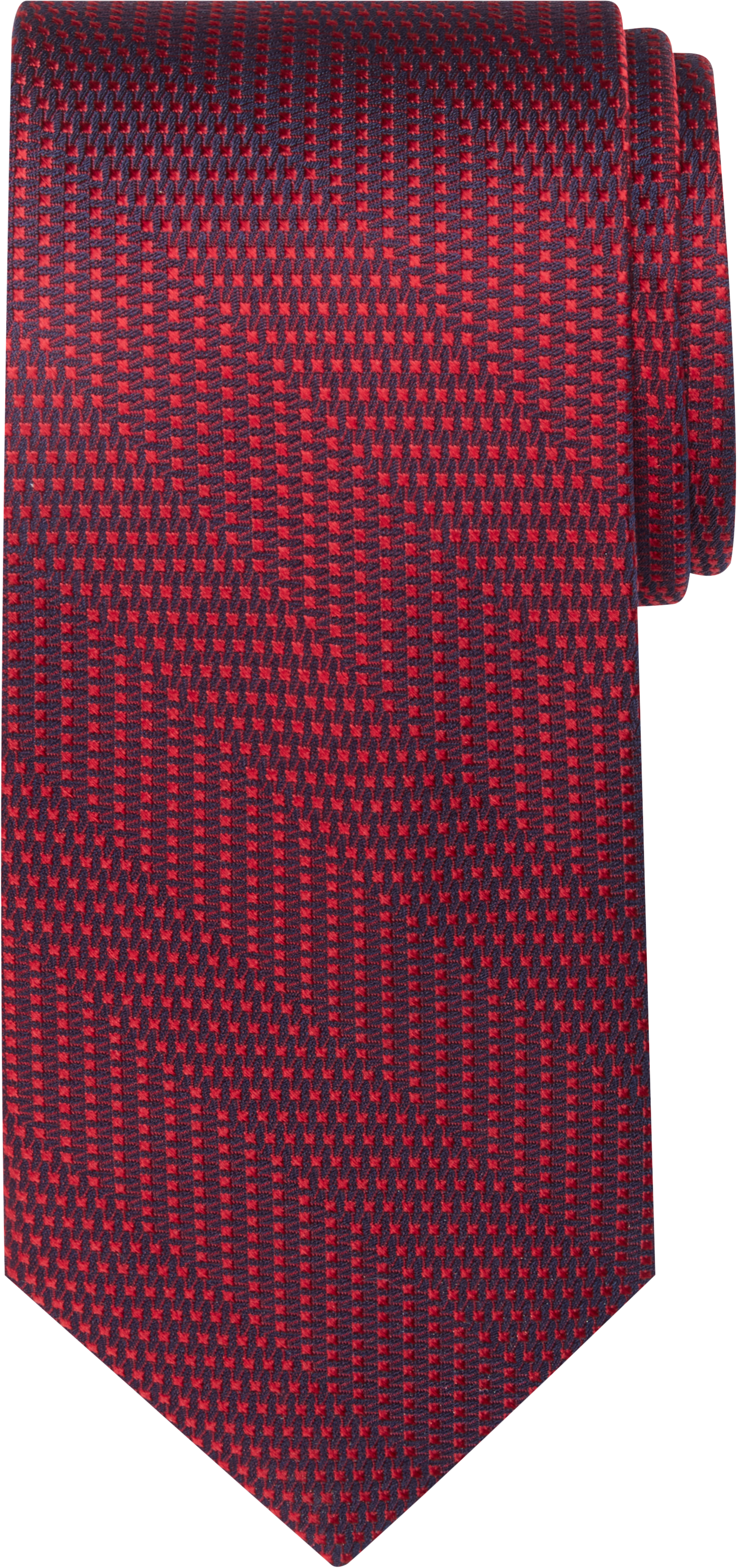 Red Silk Tie with Texture