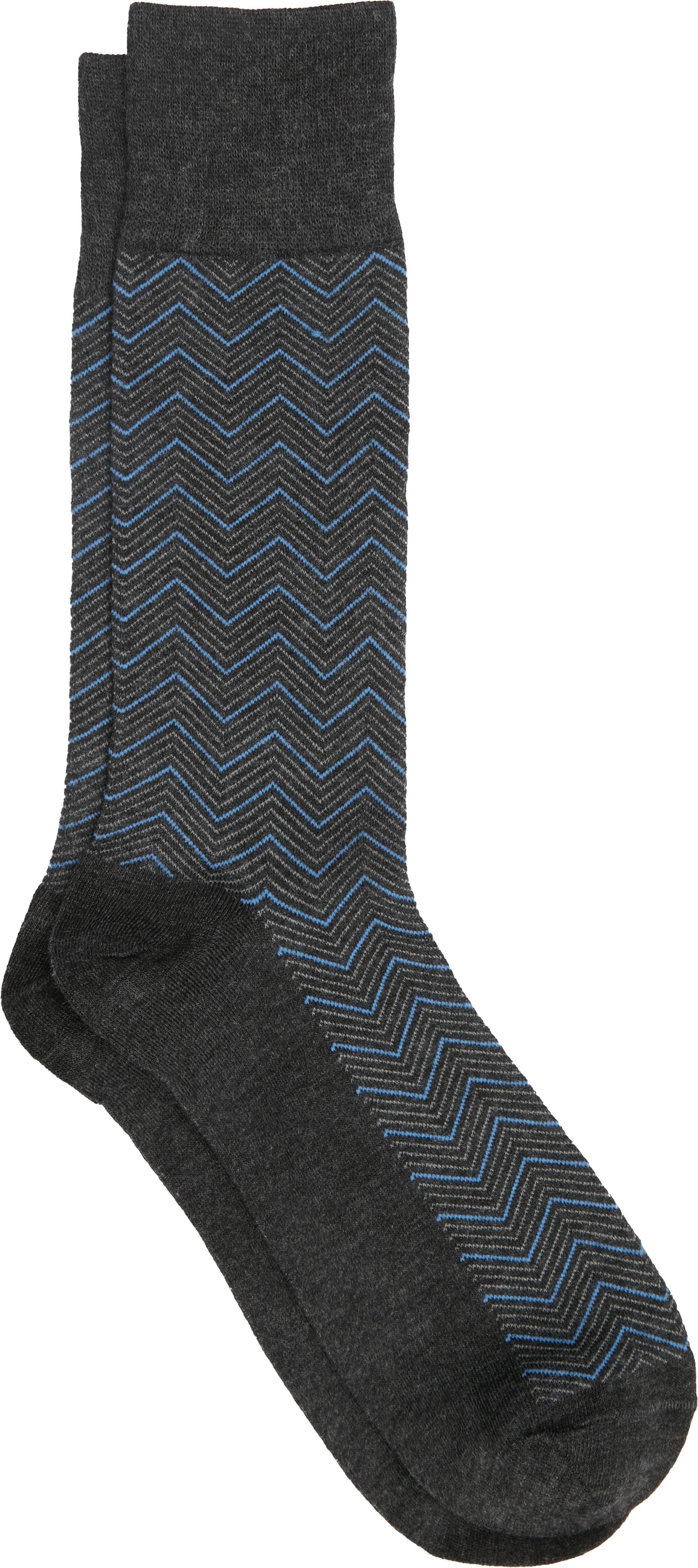Pronto Uomo Socks, Gray Chevron - Men's Accessories | Men's Wearhouse
