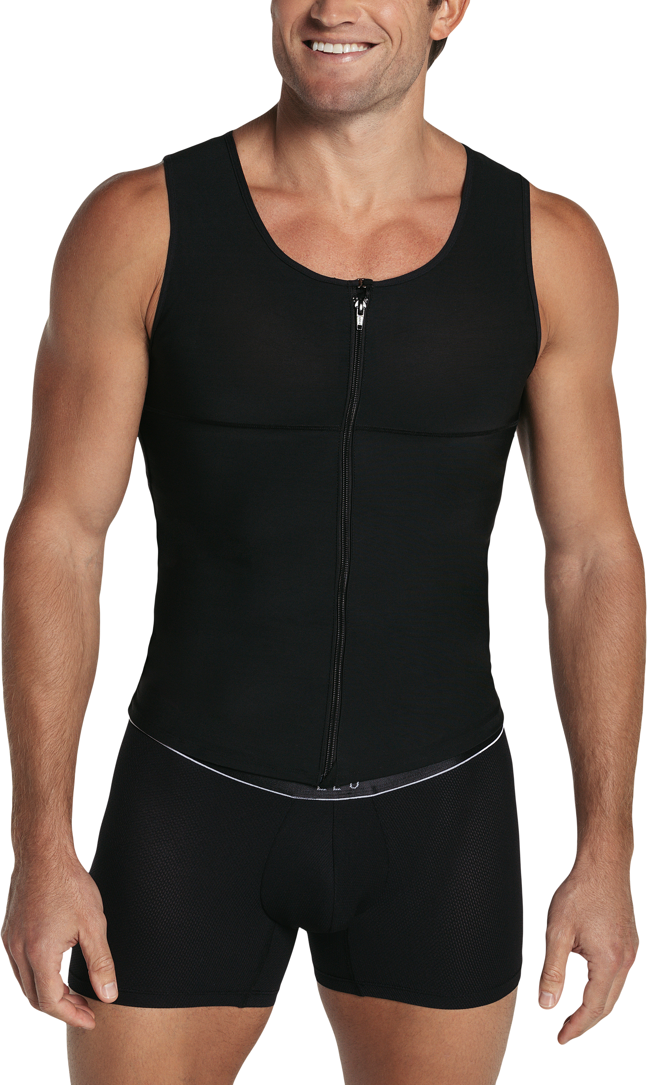 Leonisa Body Shaper Vest with Back Support, Black