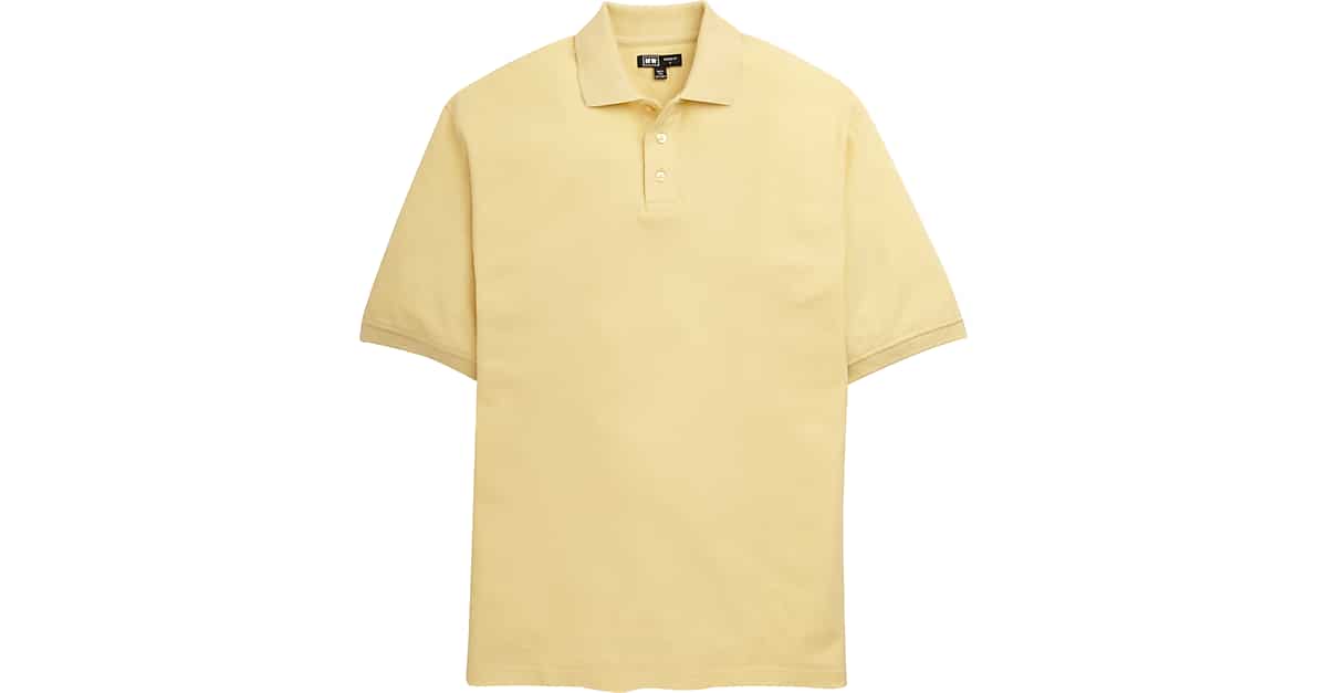 Men&#39;s Wearhouse Yellow Cotton Polo (Outlet) - Men&#39;s | Men&#39;s Wearhouse