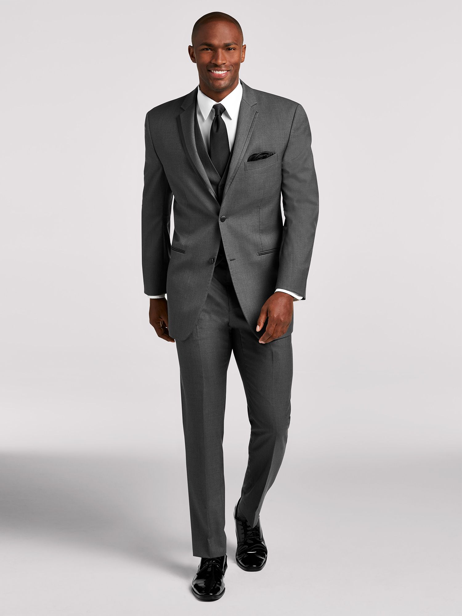 mens dark grey suit