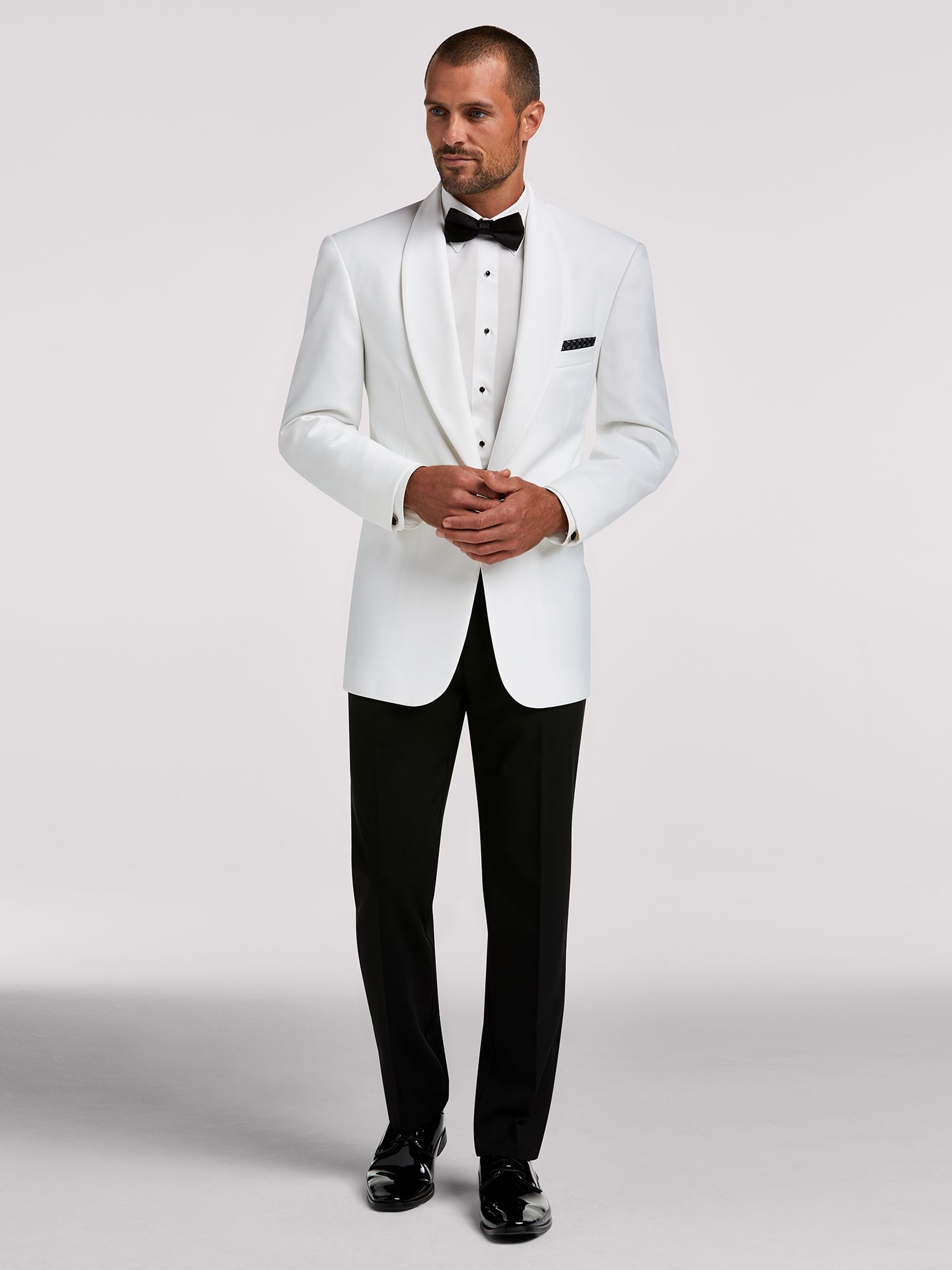 white formal suit