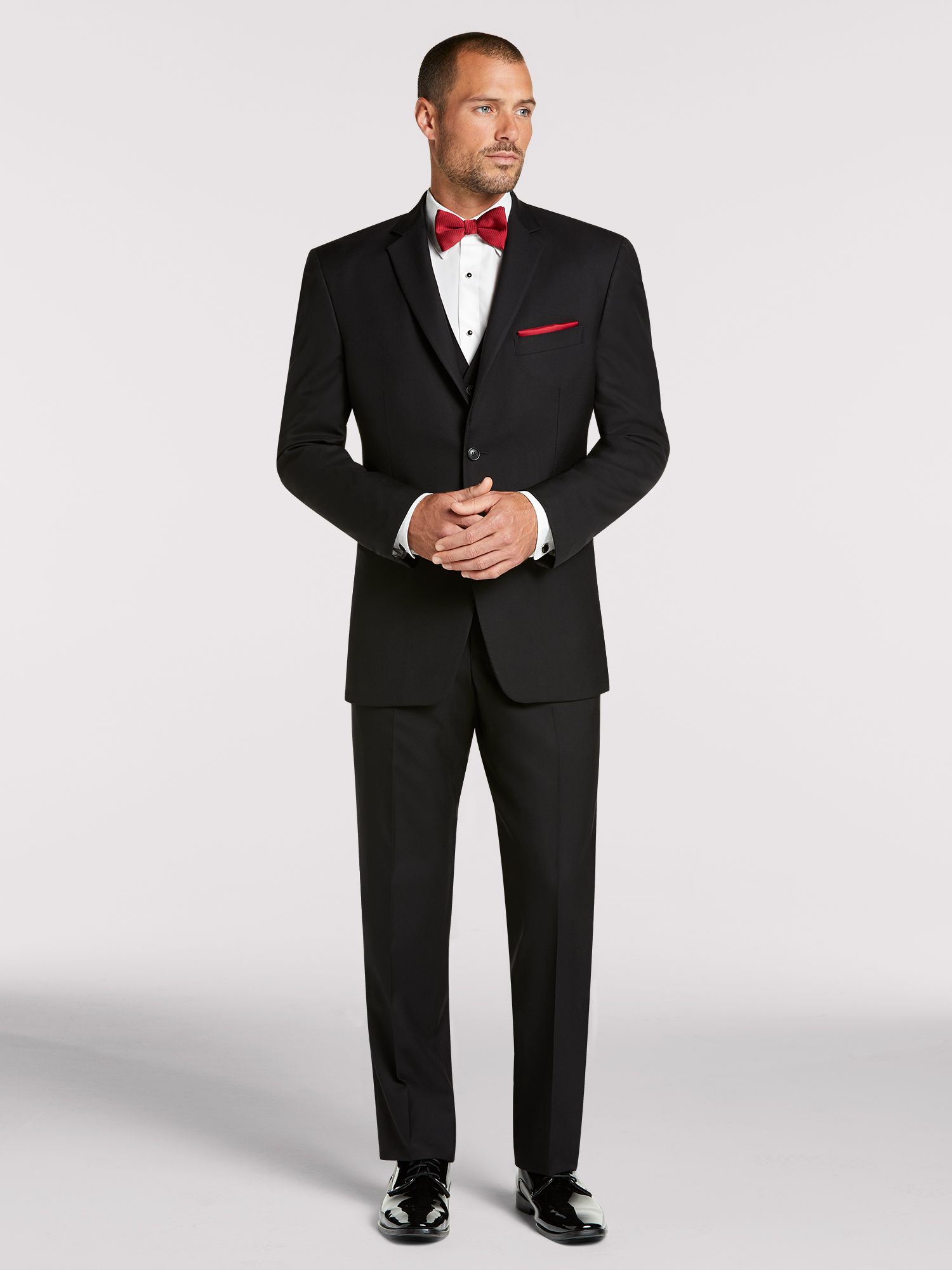 Pronto Uomo Black Notch Lapel Suit